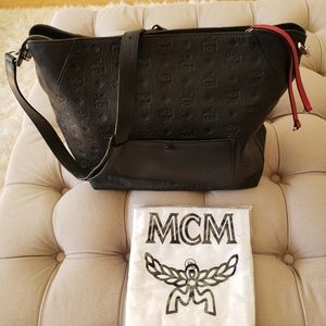 MCM Klara Monogram Large Leather Hobo